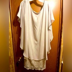 Taupe colored dress